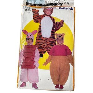 Butterick 5172 Sewing Pattern One Size Childrens Costume Piglet Tigger Pooh CUT